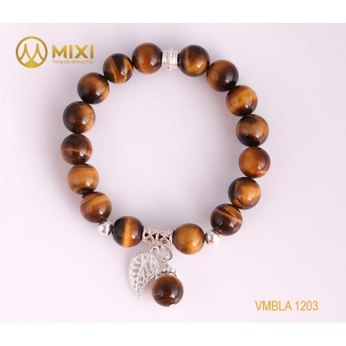 VT Đá Mắt Hổ Ba Màu 2A_10 Mix Charm Chuông Gió Bạc 925_BCG01_M - Mixi