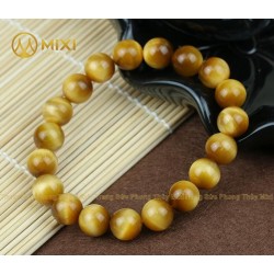 Vòng Tay Mắt Hổ Vàng Tươi 3A 10 ly - Mixi
