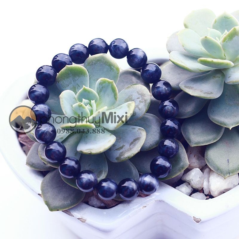 Vòng Tay Mắt Hổ Xanh Đen 2A 8 ly - Mixi