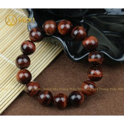 Vòng Tay Mắt Hổ Đỏ 1A 12 ly - Mixi