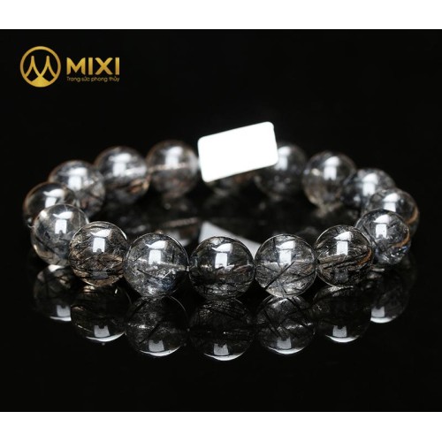 Vòng Tay Thạch Anh Tóc Đen 3A 14 ly - Mixi