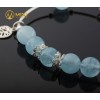 VT Đá Aquamarine 2A_10 Mix Charm Cỏ 4 Lá Bạc 999_BBL02_M - Mixi