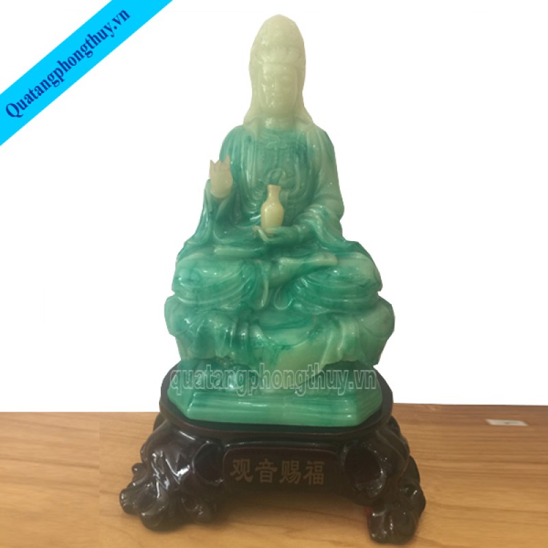 Tượng Phật Quan Âm Đá Poly - Quà Tặng Phong Thủy