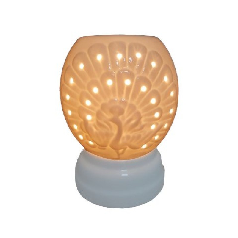 Đèn Xông Tinh Dầu - Hoạ Tiết Chim Công