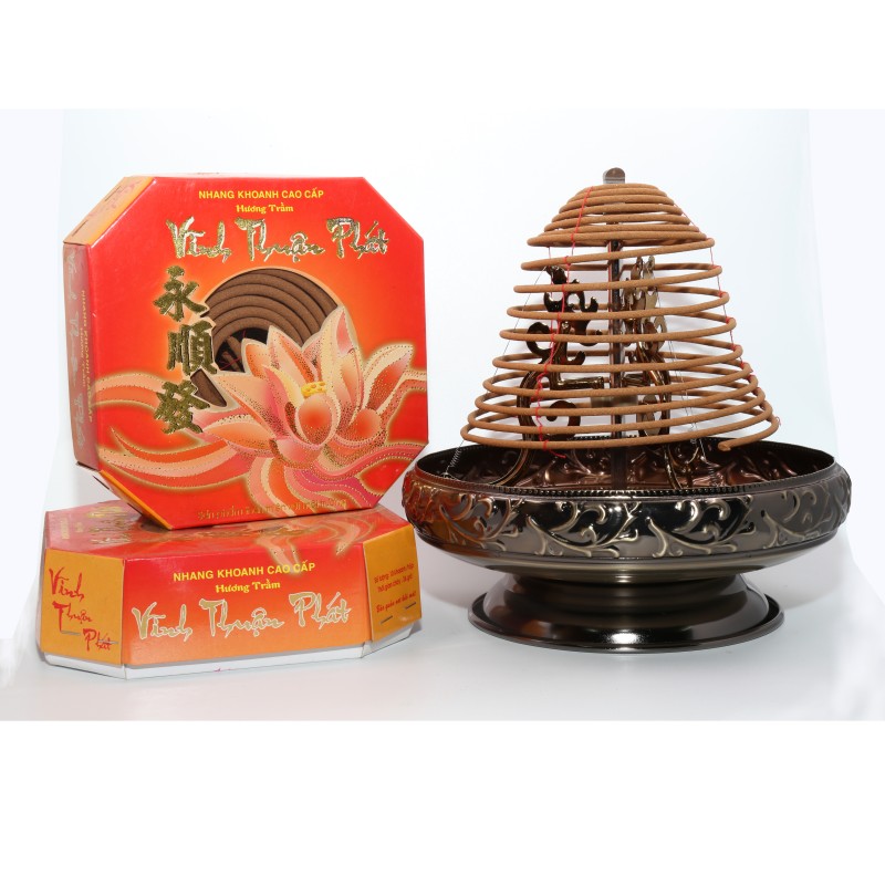 Nhang khoanh trầm hương sen H10K