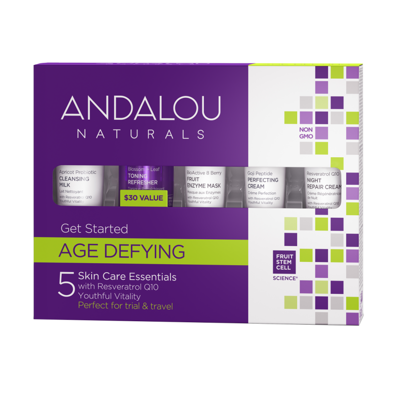 Bộ 5 sản phẩm chăm sóc da chống lão hóa (dành cho da khô và rất khô) - Andalou