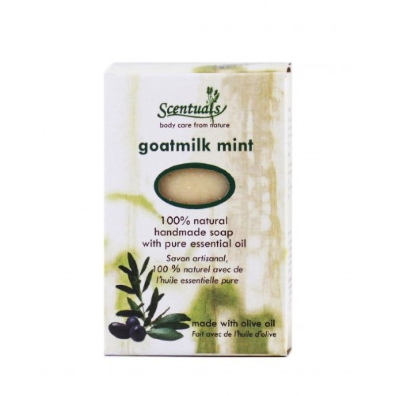 Xà Bông Cục Sữa Dê Bạc Hà - Goatmilk Mint - Scentuals