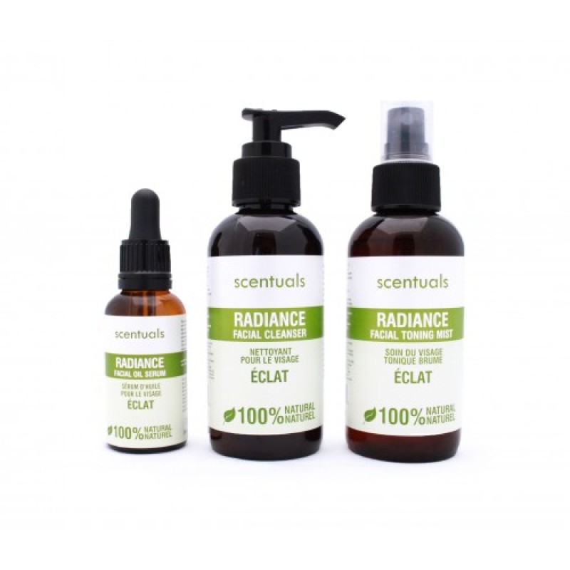 Bộ Sản Phẩm Dưỡng Trắng Sáng Da - The Complete Radiance Facial Kit - Scentuals