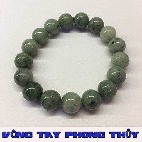 VÒNG TAY PHONG THỦY CHUỖI ĐÁ CẨM THẠCH XANH 10 ly - Vòng Tay Phong Thủy