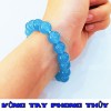 Vòng Tay Phong Thủy Đá Mã Não Xanh Dương Nhạt 8 ly - Vòng Tay Phong Thủy