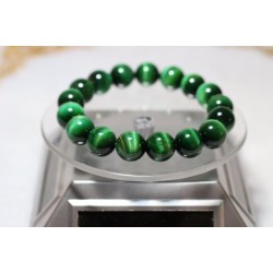 VÒNG TAY PHONG THỦY ĐÁ MẮT HỔ XANH LỤC 10 ly - Vòng Tay Phong Thủy