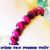 VÒNG TAY PHONG THỦY ĐÁ MẮT HỔ HỒNG 12 ly - Vòng Tay Phong Thủy