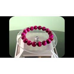 VÒNG TAY PHONG THỦY ĐÁ MẮT HỔ HỒNG 10 ly - Vòng Tay Phong Thủy