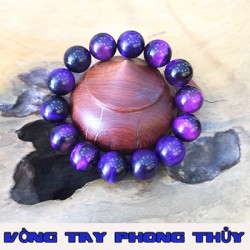 VÒNG TAY PHONG THỦY ĐÁ MẮT HỔ TÍM 10 ly - Vòng Tay Phong Thủy