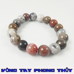 VÒNG TAY PHONG THỦY GỖ HÓA THẠCH 8 ly - Vòng Tay Phong Thủy