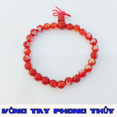 Vòng Tay Phong Thủy Đá Mã Não Đỏ Hồ Lô 14 ly - Vòng Tay Phong Thủy