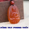 Mặt Dây Chuyền Phật Bản Mệnh A Di Đà Đá Mã Não Đỏ Lớn - Vòng Tay Phong Thủy