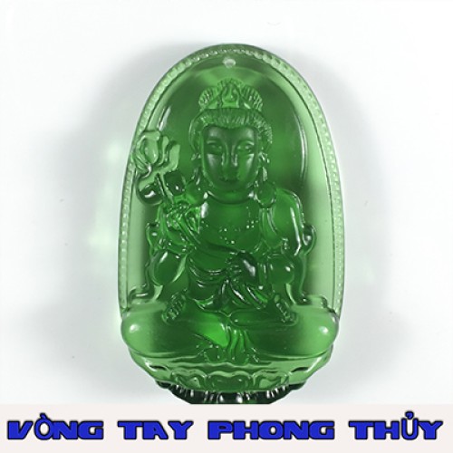 Mặt Dây Chuyền Phật Bản Mệnh Đại Thế Chí Bồ Tát Đá Xanh - Vòng Tay Phong Thủy