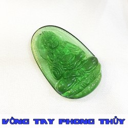 Mặt Dây Chuyền Phật Bản Mệnh A Di Đà Đá Xanh - Vòng Tay Phong Thủy