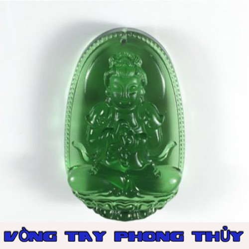 Mặt Dây Chuyền Phật Bản Mệnh Như Lai Đại Nhật Đá Xanh - Vòng Tay Phong Thủy