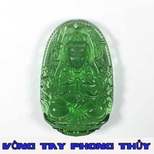 Mặt Dây Chuyền Phật Bản Mệnh Phật Thiên Thủ Thiên Nhãn Đá Xanh - Vòng Tay Phong Thủy