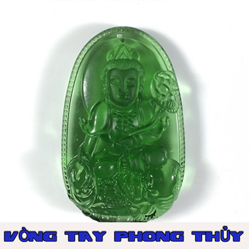 Mặt Dây Chuyền Bản Mệnh Phổ Hiền Bồ Tát Đá Xanh - Vòng Tay Phong Thủy