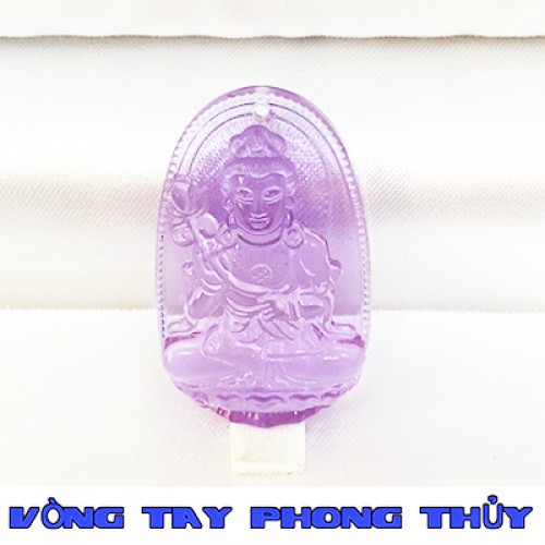 Mặt Dây Chuyền Phật Bản Mệnh Đại Thế Chí Bồ Tát Đá Lưu Ly Tím - Vòng Tay Phong Thủy