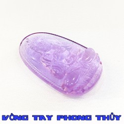 Mặt Dây Chuyền Phật Bản Mệnh A Di Đà Đá Lưu Ly Tím - Vòng Tay Phong Thủy