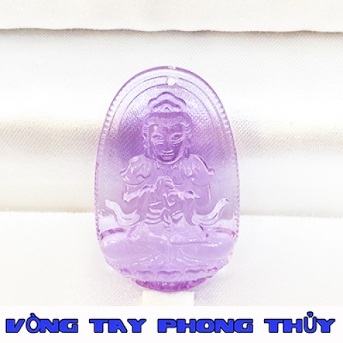 Mặt Dây Chuyền Bản Mệnh Phổ Hiền Bồ Tát Đá Huyền Đen Lớn - Vòng Tay Phong Thủy