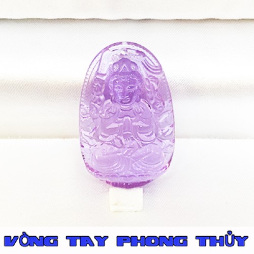 Mặt Dây Chuyền Phật Bản Mệnh Phật Thiên Thủ Thiên Nhãn Đá Lưu Ly Tím - Vòng Tay Phong Thủy