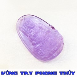 Mặt Dây Chuyền Phật Bản Mệnh Văn Thù Bồ Tát Đá Lưu Ly Tím - Vòng Tay Phong Thủy