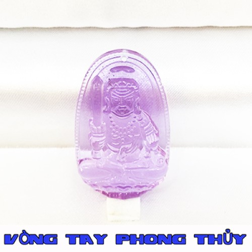 Mặt Dây Chuyền Phật Bản Mệnh Bất Mộng Vương Minh Đá Lưu Ly Tím - Vòng Tay Phong Thủy