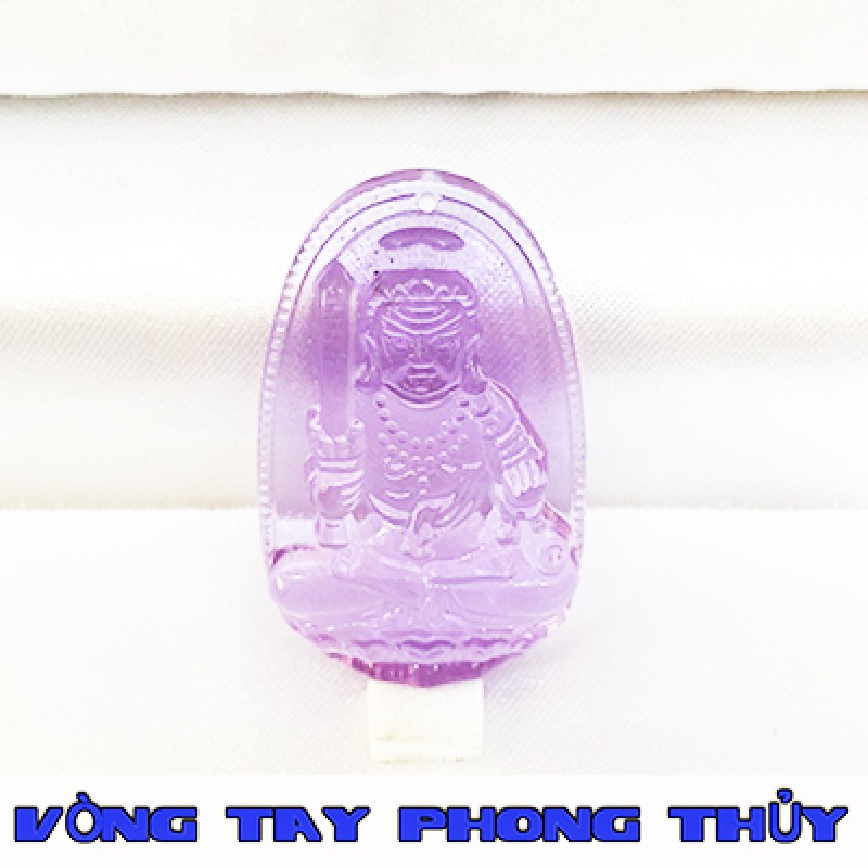 Mặt Dây Chuyền Phật Bản Mệnh Bất Mộng Vương Minh Đá Lưu Ly Tím - Vòng Tay Phong Thủy