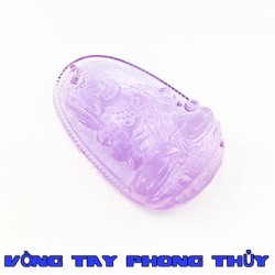 Mặt Dây Chuyền Phật Bản Mệnh Bất Mộng Vương Minh Đá Lưu Ly Tím - Vòng Tay Phong Thủy