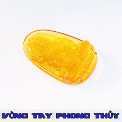Mặt Dây Chuyền Phật Bản Mệnh Đại Thế Chí Bồ Tát Đá Lưu Ly Vàng - Vòng Tay Phong Thủy