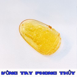 Mặt Dây Chuyền Phật Bản Mệnh Văn Thù Bồ Tát Đá Lưu Ly Vàng - Vòng Tay Phong Thủy
