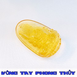 Mặt Dây Chuyền Phật Bản Mệnh Bất Mộng Vương Minh Đá Lưu Ly Vàng - Vòng Tay Phong Thủy