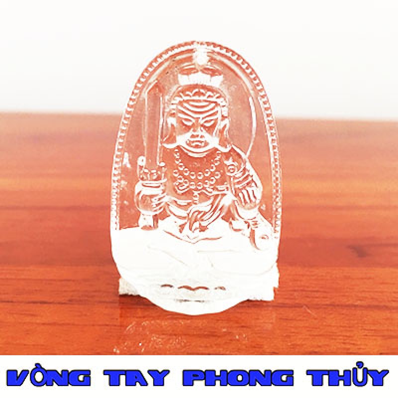 Mặt Dây Chuyền Phật Bản Mệnh Bất Mộng Vương Minh Đá Lưu Ly Trắng - Vòng Tay Phong Thủy