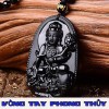 Mặt Dây Chuyền Bản Mệnh Phổ Hiền Bồ Tát Đá Huyền Đen Lớn - Vòng Tay Phong Thủy