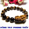 VÒNG TAY PHONG THỦY ĐÁ MẮT HỔ MẶT TỲ HƯU 14 ly - Vòng Tay Phong Thủy