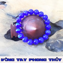 VÒNG TAY PHONG THỦY ĐÁ MẮT MÈO XANH DƯƠNG 10 ly - Vòng Tay Phong Thủy