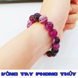 VÒNG TAY PHONG THỦY ĐÁ MÃ NÃO TÍM VÂN 10 ly - Vòng Tay Phong Thủy