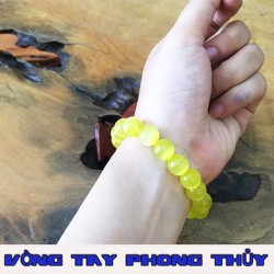 VÒNG TAY PHONG THỦY ĐÁ MẮT MÈO VÀNG 10 ly - Vòng Tay Phong Thủy