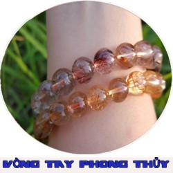 Vòng Tay Phong Thủy Thạch Anh Tóc Đỏ 10 ly - Vòng Tay Phong Thủy