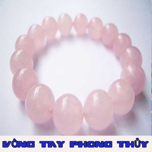 Vòng Tay Đá Thạch Anh Hồng 12 ly - Vòng Tay Phong Thủy