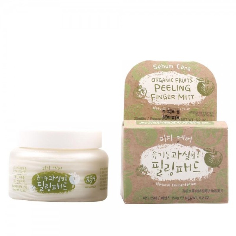 Bông Tẩy Tế Bào Chết Loại Bỏ Bã Nhờn - Organic Fruits Peeling Finger Mitt (25 Miếng/150g) Whamisa.