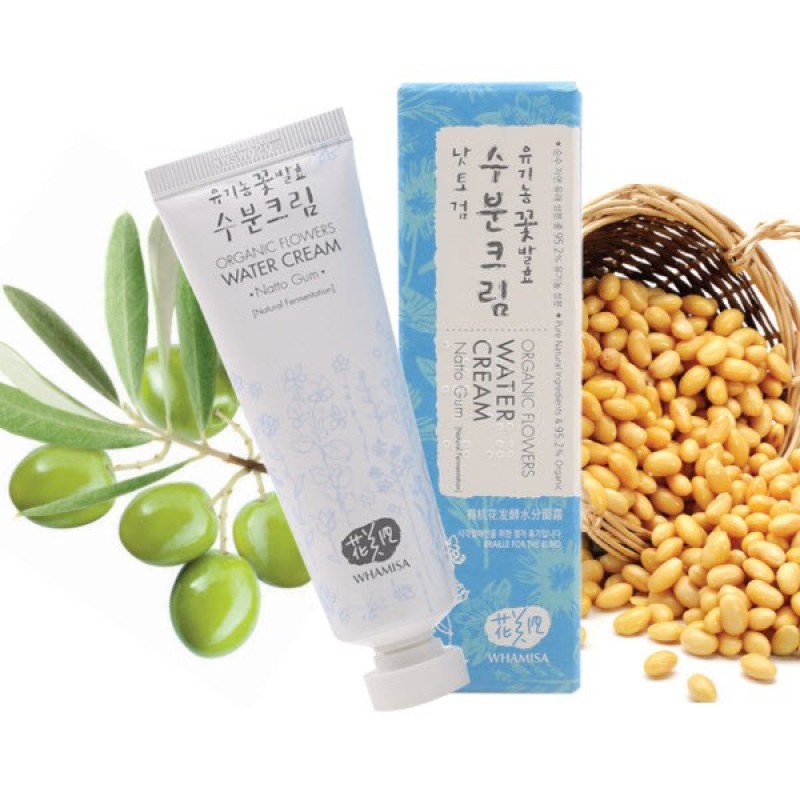 Kem Nuôi Dưỡng Và Cung Cấp Ẩm - Organic Flowers Water Cream (50ml) - Whamisa 