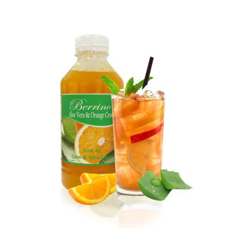 Sinh Tố Cam Nha Đam - Aloe Vera & Organge Crush (1000ml) - Berrino