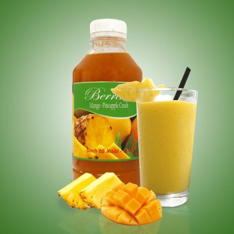 Sinh Tố Xoài Dứa - Mango & Pineapple Crush  (1000ml) - Berrino