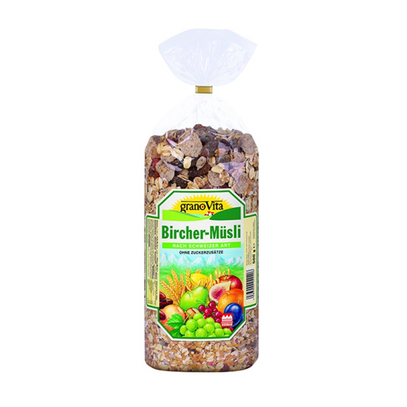 Ngũ cốc hỗn hợp hạt phỉ,táo khô,mận khô,bột gạo ,bột lúa mì Granovita 500g